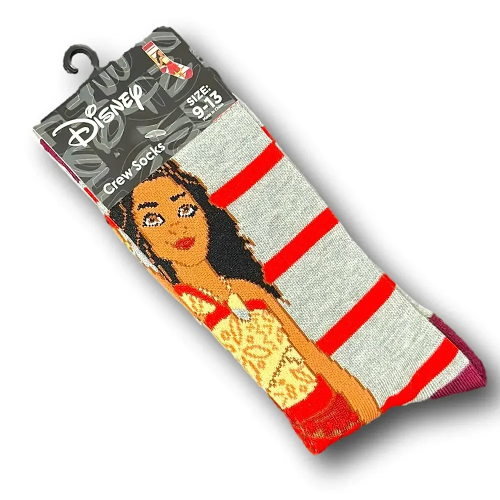 3/$20 Disney Moana Funny Novelty Crew Socks - NWT